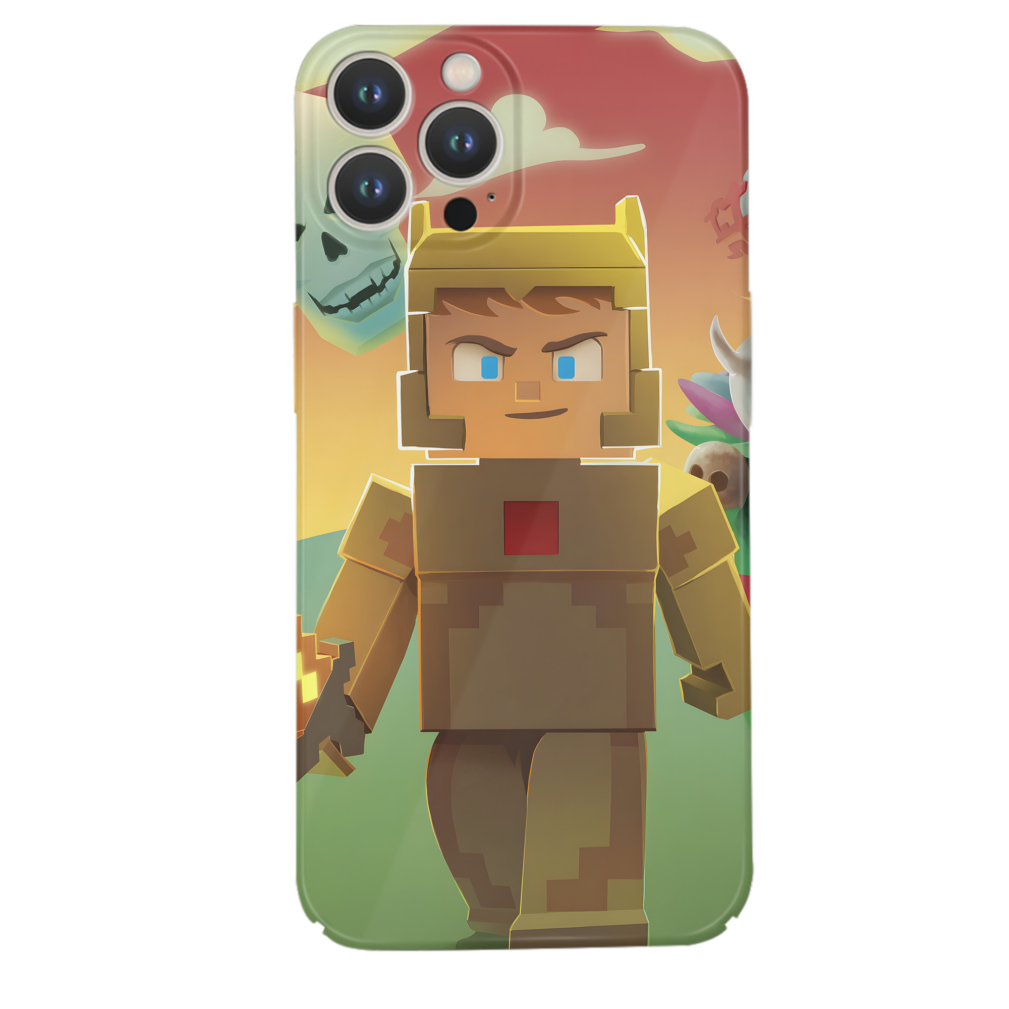 （画像用） マインクラフト ブロックの世界 Minecraft MC Block world 【iPhone 14シリーズ対応】ハードケース